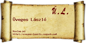 Üveges László névjegykártya